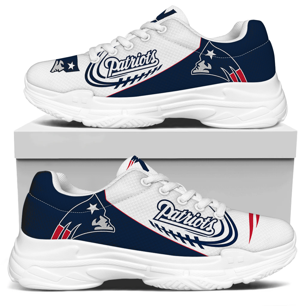 Men's New England Patriots Edition Chunky Sneakers With Line 004